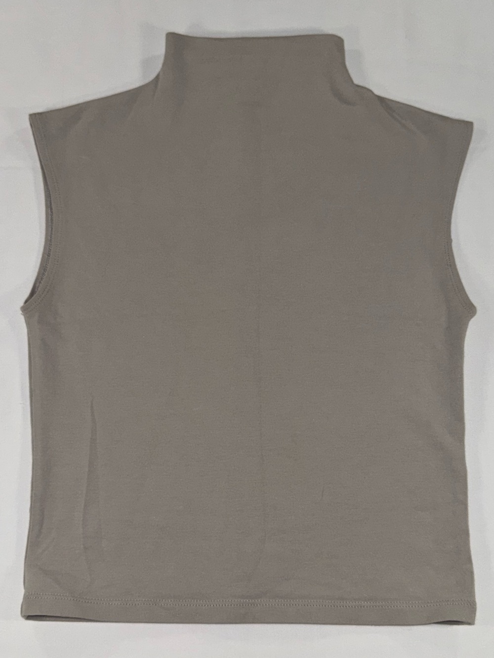 Madewell Women’s S Weathered Concrete Solid Knit Mock Neck Sleeveless Top